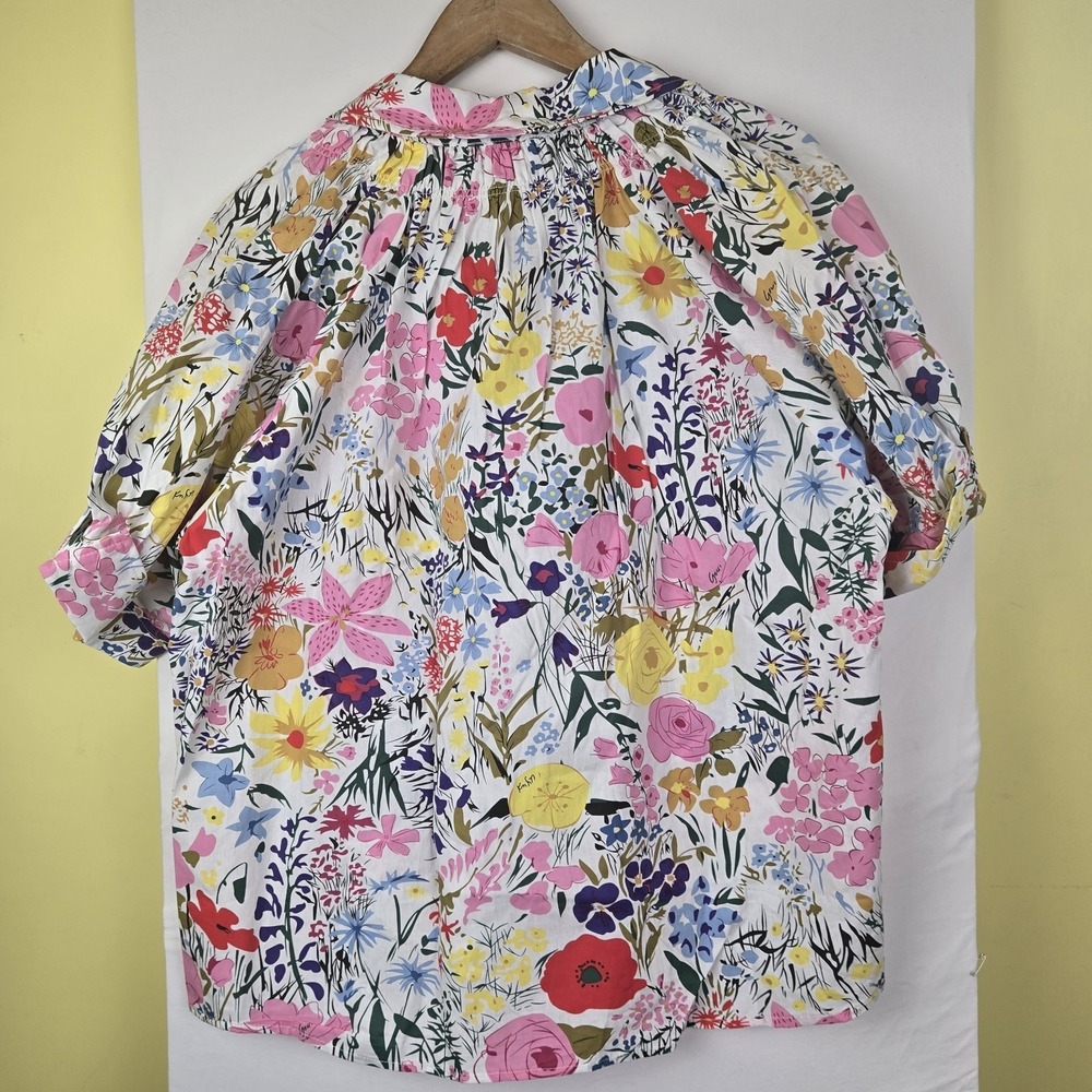 ENTRO Women's Sz Large Floral Blouse Pullover Multicolor Boho - Picture 7 of 8